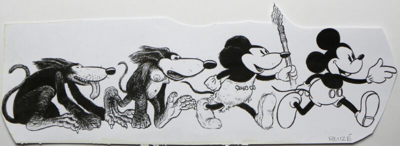 " L'Art du 9e Art " - MICKEY - Illustration Originale - Emmanuel Reuzé