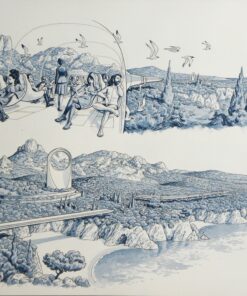 Illustration Originale  Festival Angoulme (2022)  Exposition Pavillon SNCF / Dominique BERTAIL Comic Art