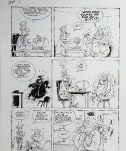 Les Toubibs   Parkingson   Planche Originale  Alain Sirvent Comic Art